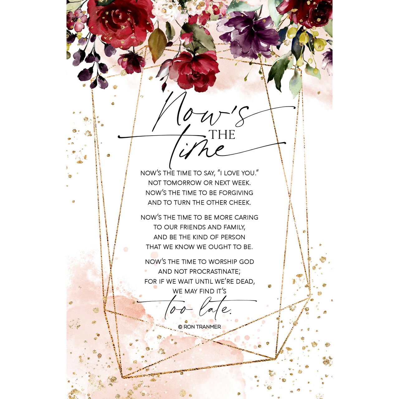 Dexsa Now's The Time Wood Plaque with Easel and Hanger 6 inches x 9 inches